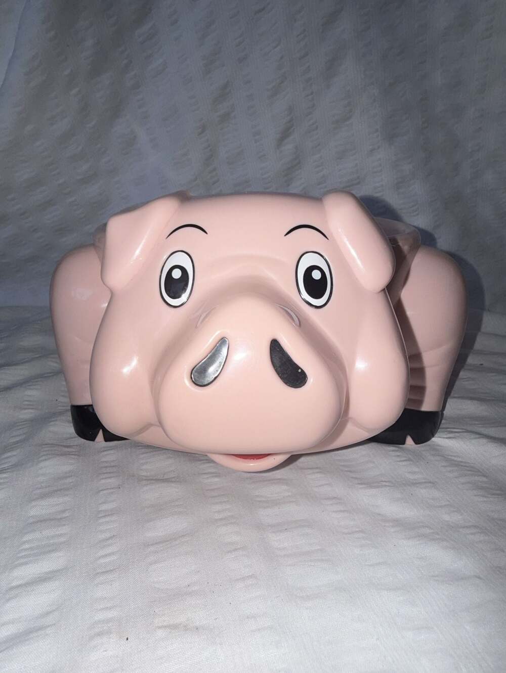 Fundamental Too Ltd. Oinking Pig Snack Bowl Dish Animated Pig Sound Vintage 1996